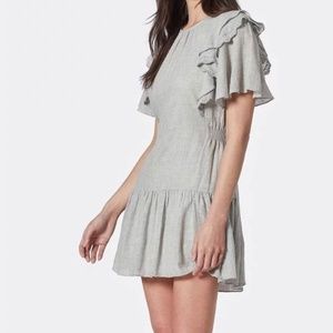 Joie Gray Flutter Sleeve Mini Dress NWT